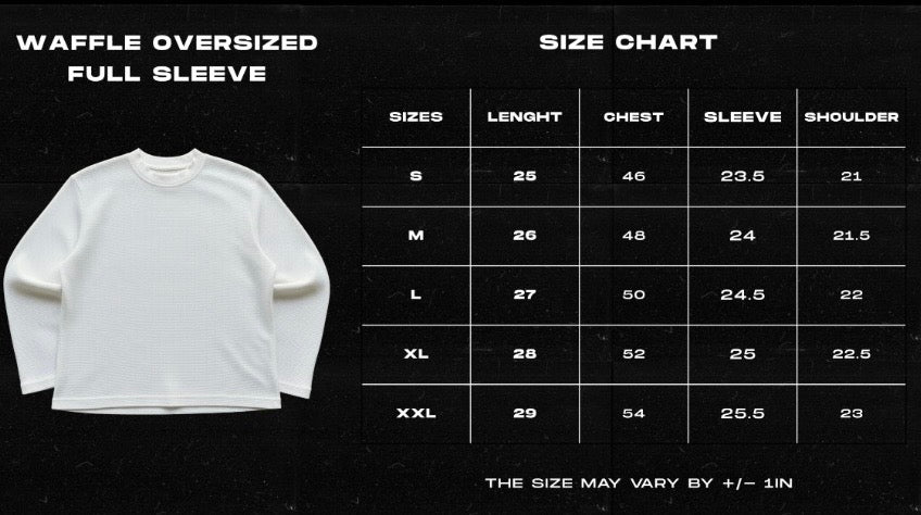 Khud Parast Off-White Oversized Waffle Tee