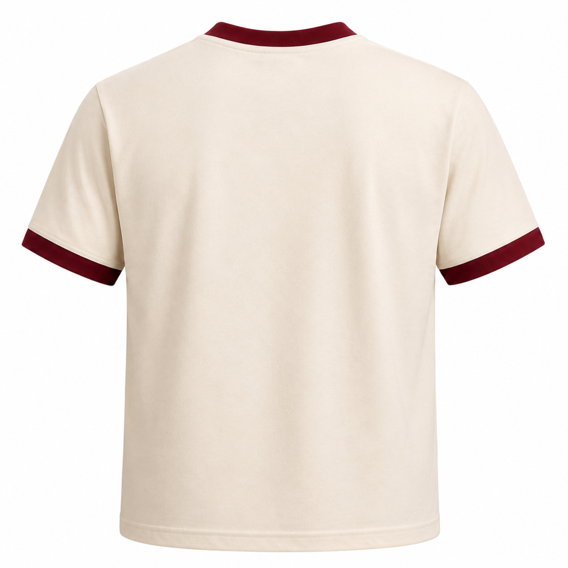 Junoon Ringer Tee – Off White/Maroon