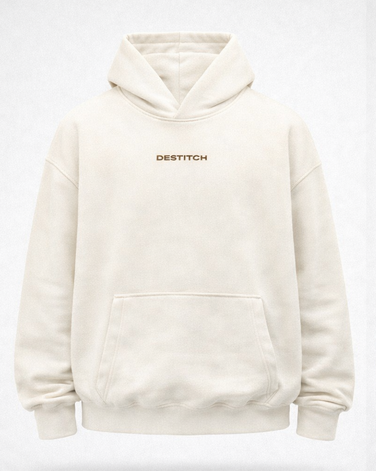MUNTAZIR Off-White Oversized Hoodie