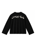 Khud Parast Black Oversized Waffle Tee