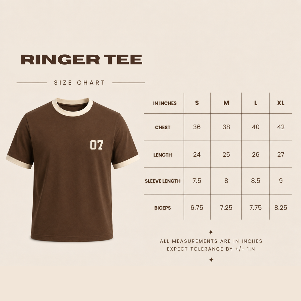 07 Ringer Tee – Mousse/Cream